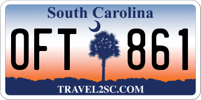 SC license plate OFT861