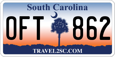 SC license plate OFT862