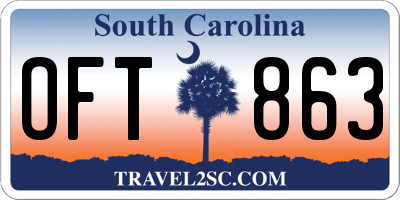 SC license plate OFT863