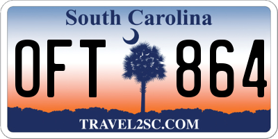SC license plate OFT864