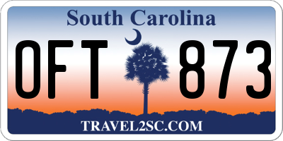 SC license plate OFT873