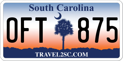 SC license plate OFT875