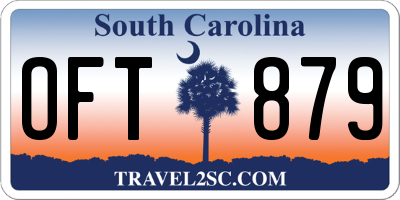 SC license plate OFT879