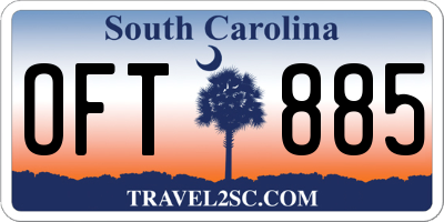 SC license plate OFT885