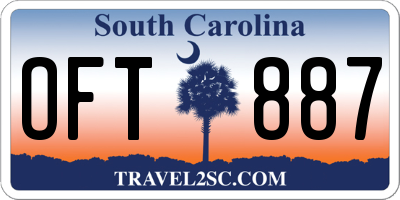 SC license plate OFT887