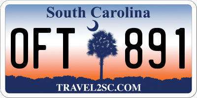 SC license plate OFT891