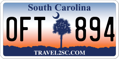 SC license plate OFT894