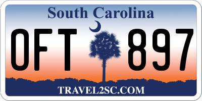 SC license plate OFT897