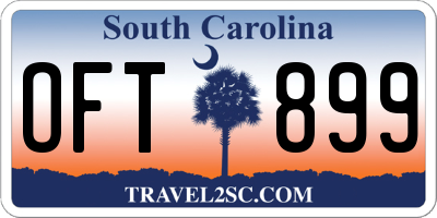 SC license plate OFT899