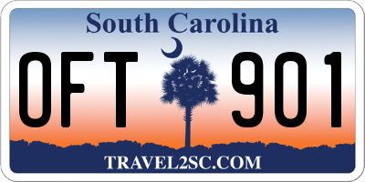 SC license plate OFT901