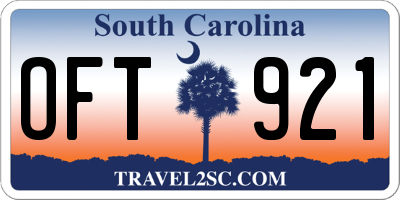 SC license plate OFT921