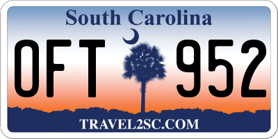 SC license plate OFT952