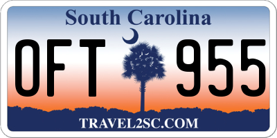 SC license plate OFT955