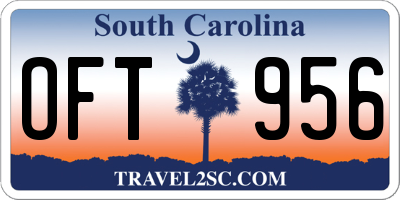 SC license plate OFT956