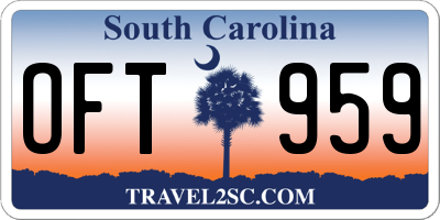 SC license plate OFT959