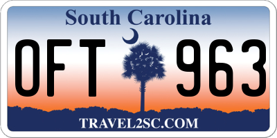 SC license plate OFT963