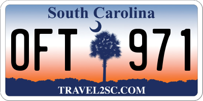 SC license plate OFT971
