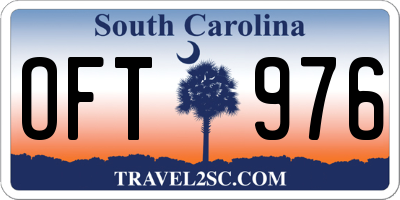 SC license plate OFT976
