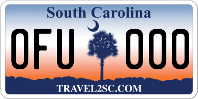 SC license plate OFU000