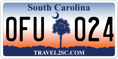 SC license plate OFU024