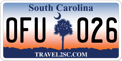 SC license plate OFU026