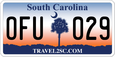 SC license plate OFU029