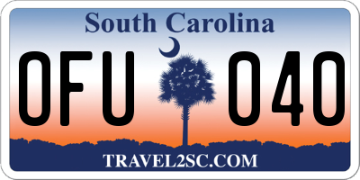 SC license plate OFU040