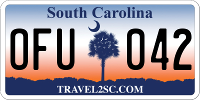 SC license plate OFU042