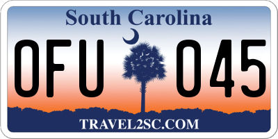 SC license plate OFU045