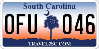 SC license plate OFU046