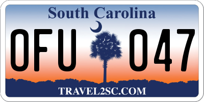 SC license plate OFU047