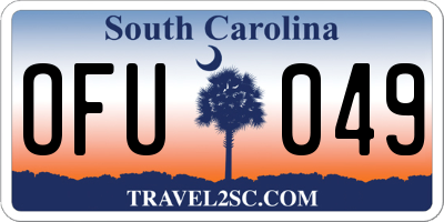 SC license plate OFU049