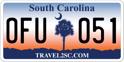 SC license plate OFU051