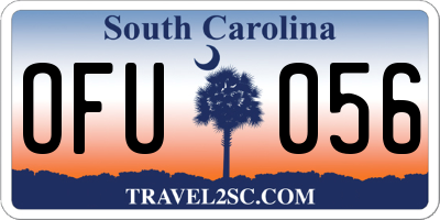 SC license plate OFU056