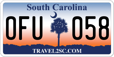 SC license plate OFU058