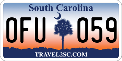 SC license plate OFU059