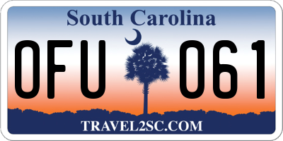 SC license plate OFU061
