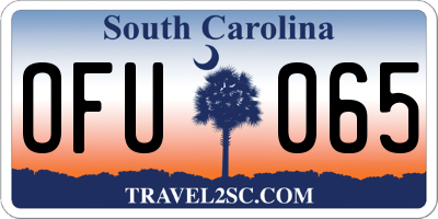 SC license plate OFU065