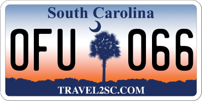 SC license plate OFU066