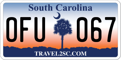 SC license plate OFU067