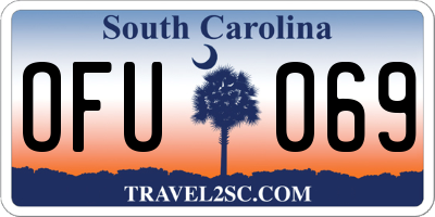 SC license plate OFU069