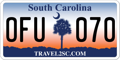 SC license plate OFU070