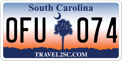 SC license plate OFU074