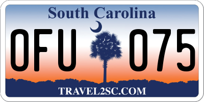 SC license plate OFU075