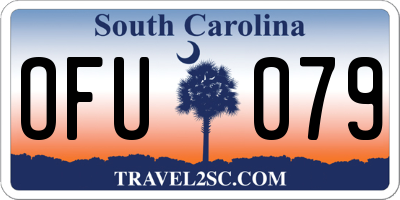SC license plate OFU079