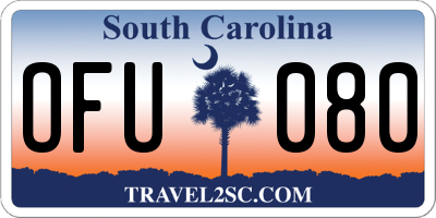SC license plate OFU080
