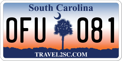 SC license plate OFU081