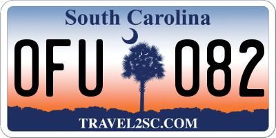 SC license plate OFU082