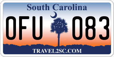 SC license plate OFU083