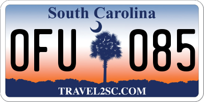 SC license plate OFU085